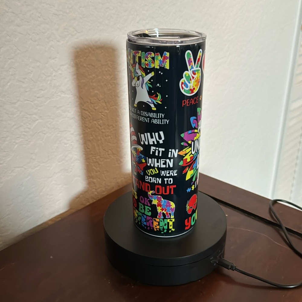 Autism Awareness “Accept Understand Love” 20 oz
Straight Skinny Tumbler
